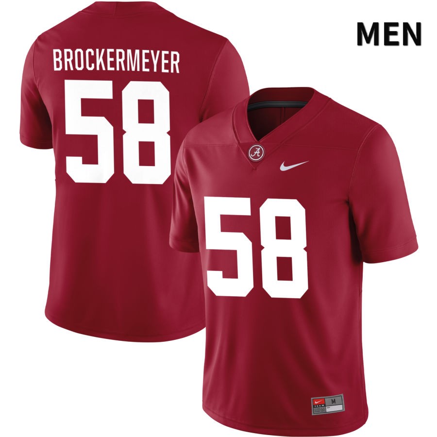 Alabama Crimson Tide Men's James Brockermeyer #58 NIL Crimson 2022 NCAA Authentic Stitched College Football Jersey DJ16Q73MC